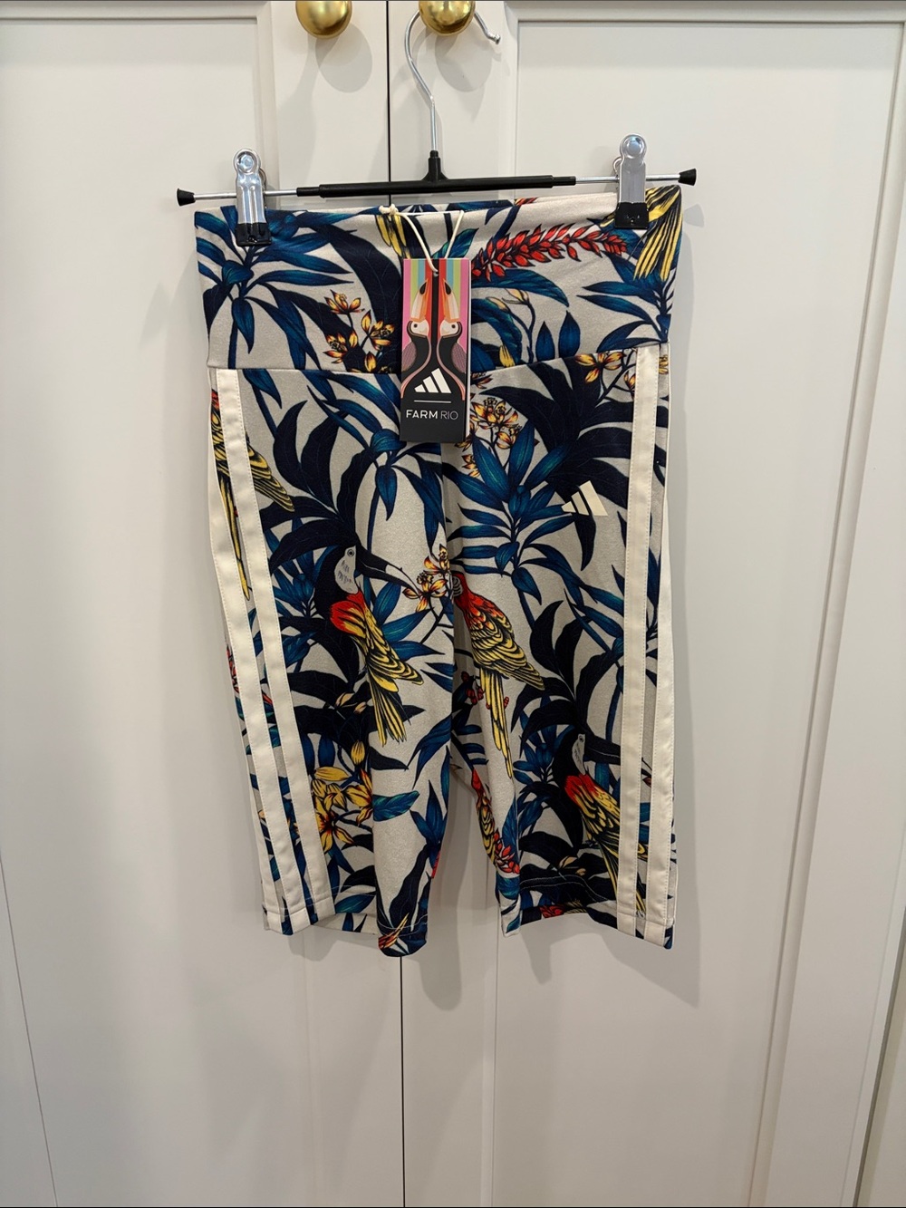 FARM Rio Adidas Tropical Parrot Print Bike Shorts